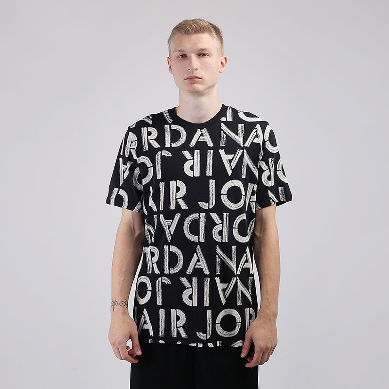 мужская черная футболка Jordan Printed Short-Sleeve Crew CN3586-010 - цена, описание, фото 1
